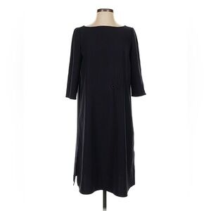 Emporio Armani Midi Shift Dress Boat Neck Black EU 40 US 8